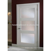White Primer Shaker Glass Door Design for Living Room